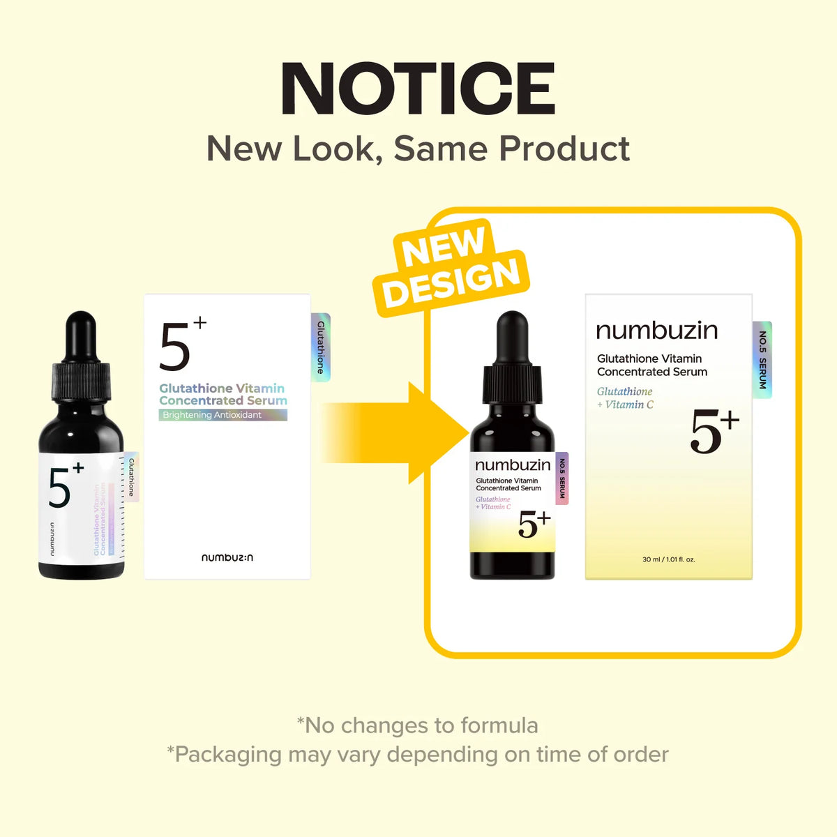 No.5+ Glutathione Vitamin Concentrated Serum 30ml