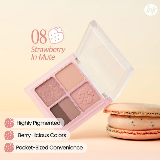 INK POCKET SHADOW PALETTE 008 STRAWBERRY IN MUTE (SOFT BERRY)