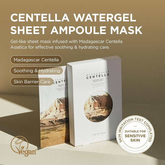 Madagascar Centella Watergel Sheet Ampoule Mask (5-Pack)