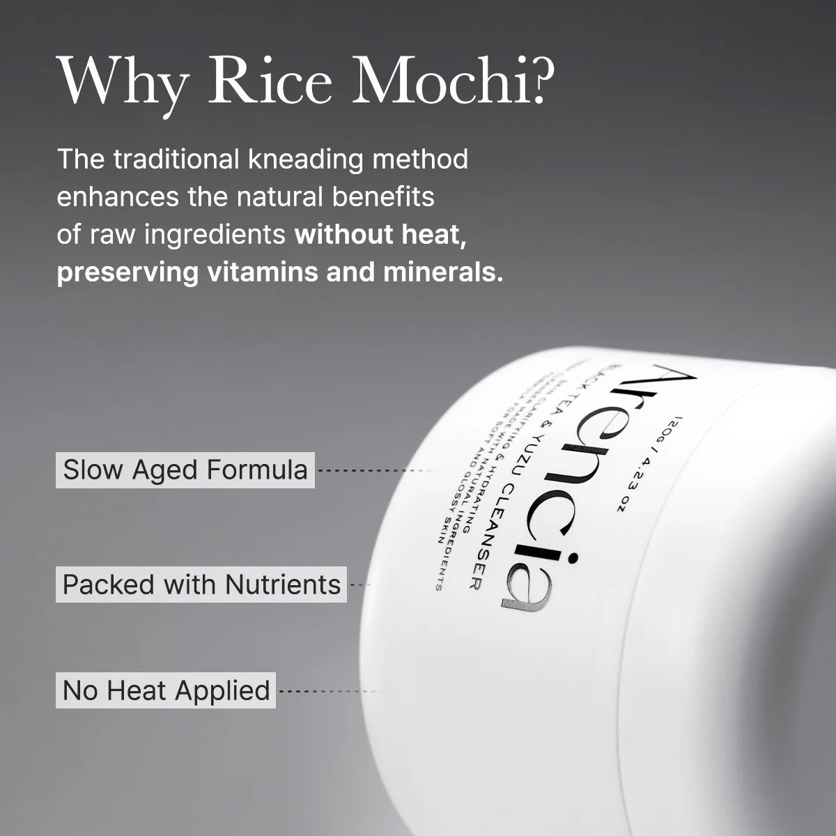 Black Tea Rice Mochi Cleanser 120g