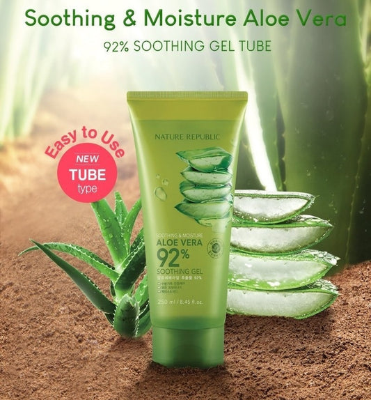 Nature Republic Soothing & Moisture Aloe Vera 92% Soothing Gel(Tube Type) 250ml