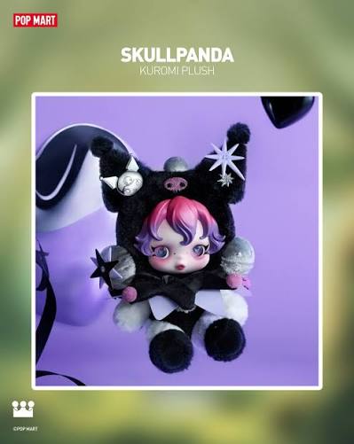 Pop Mart Skullpanda × Kuromi Plush Doll Pendant