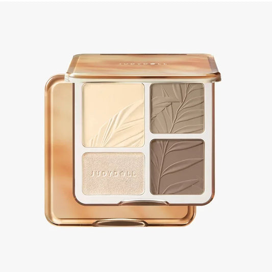 Judydoll - 2 IN 1 Highlighter Contour Palette - 3 Colors [#02 Wood - 9g]