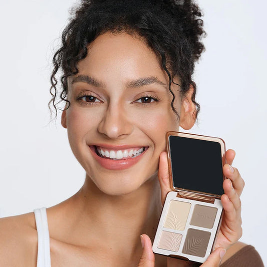 Judydoll - 2 IN 1 Highlighter Contour Palette - 3 Colors [#02 Wood - 9g]