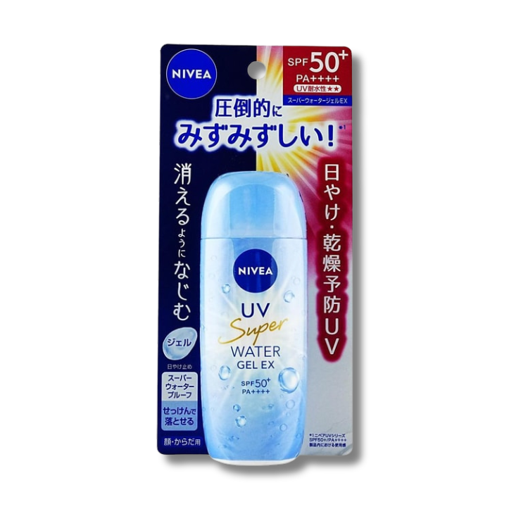 Kao NIVEA UV Anti-Sweat and Waterproof Full Moisturizing Sunscreen Gel EX (Flower Fragrance Type) SPF50+/PA++++ 80g