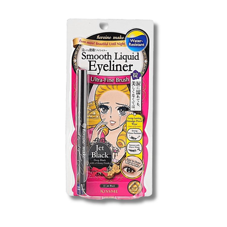 Kiss Me Ultimate Color-Holding Slim Eyeliner (01 Black) 0.4Ml