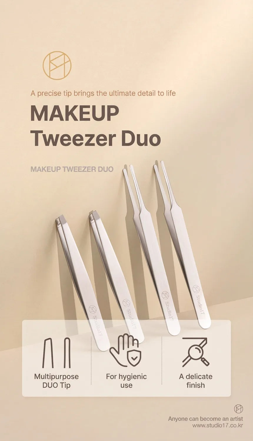 Makeup tweezer duo