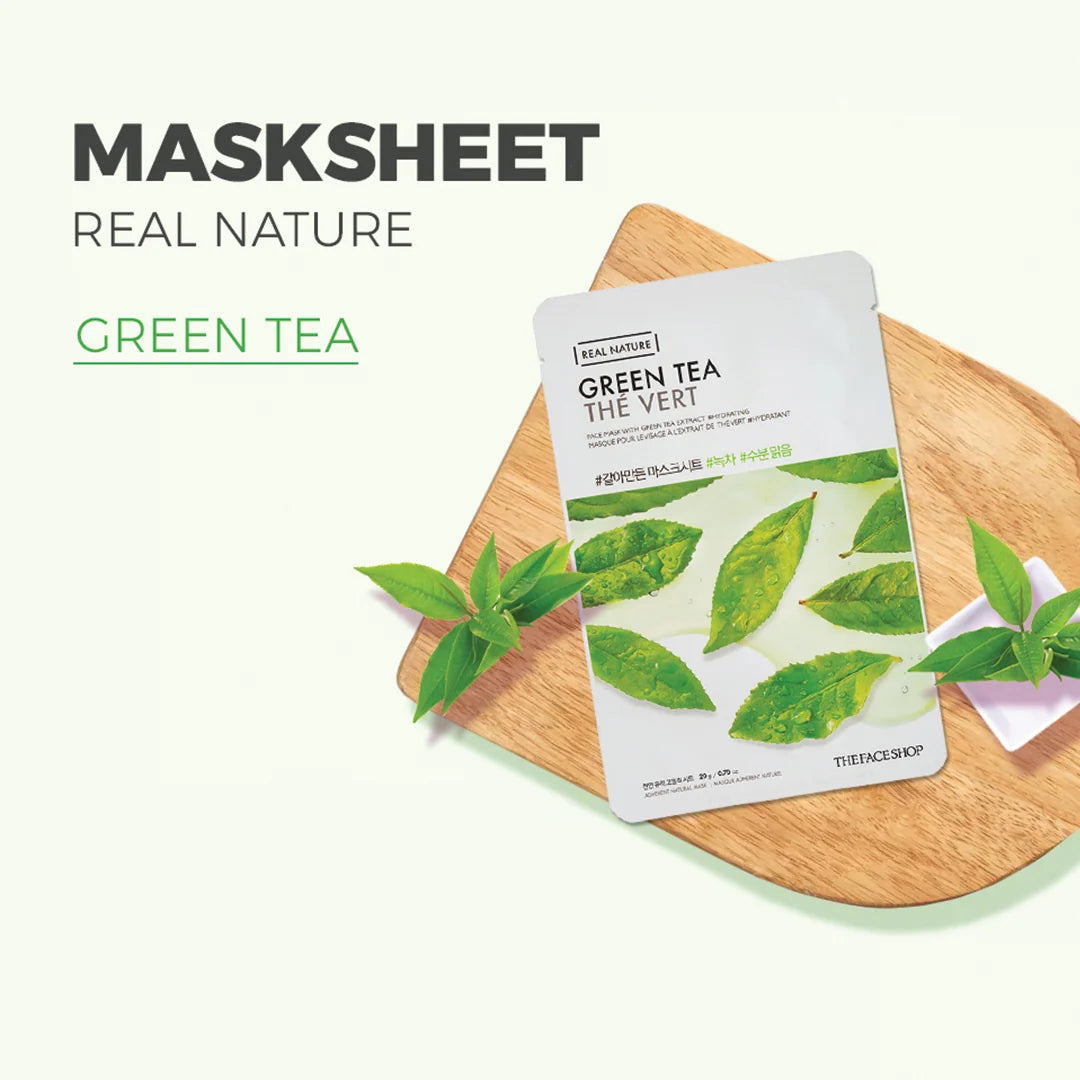 Real Nature Face Mask 1pc [Green Tea]