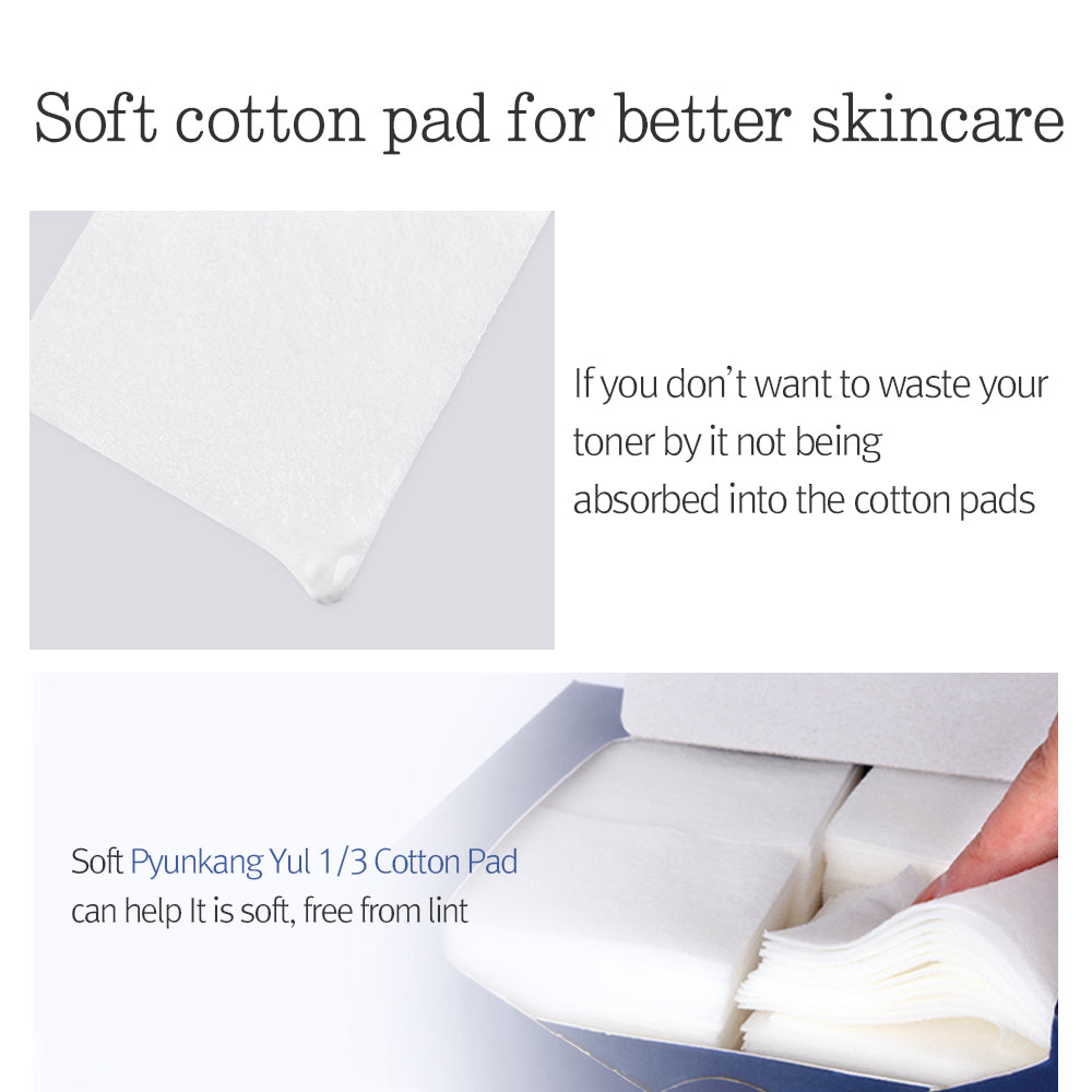 Pyunkang yul 1/3 cotton pad 160ea (Pulp-Rayon)