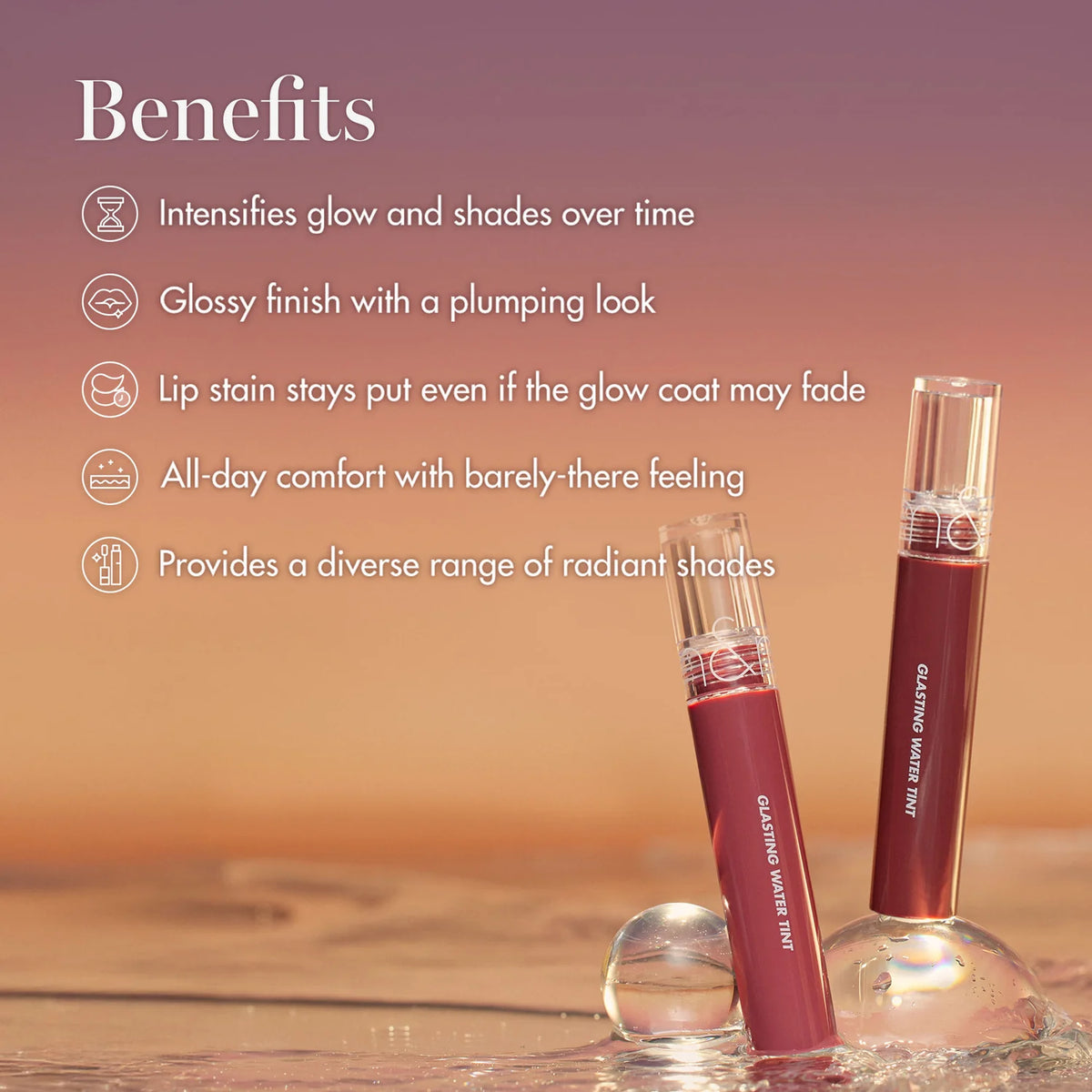 GLASTING WATER TINT 15. NUDY SUNDOWN