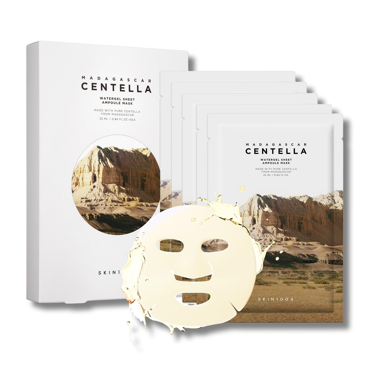 Madagascar Centella Watergel Sheet Ampoule Mask (5-Pack)