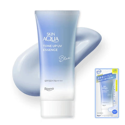 Rohto Skin Aqua Tone Up Uv Essence Blue Spf50 +2026 80G
