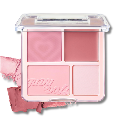 Judydoll - 4 Color Blush & Highlight Palette ([#03 Ballerina Dream - 9g]