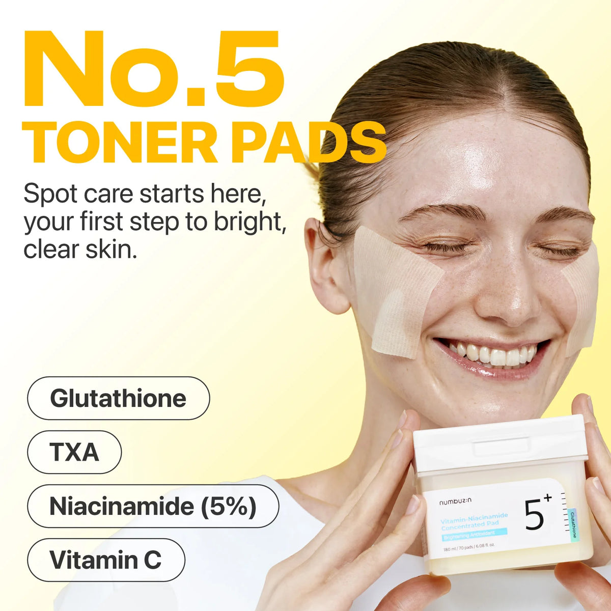 No.5+ Vitamin-Niacinamide Concentrated Pad 180mL (70Pads)