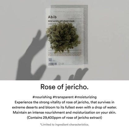 Mild Acidic pH Sheet Mask Jericho Rose Fit