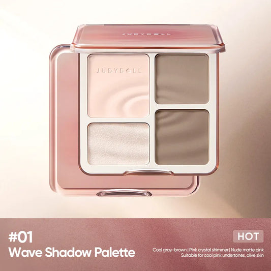 Judydoll - 2 IN 1 Highlighter Contour Palette - 3 Colors [#01 Waves - 9g]