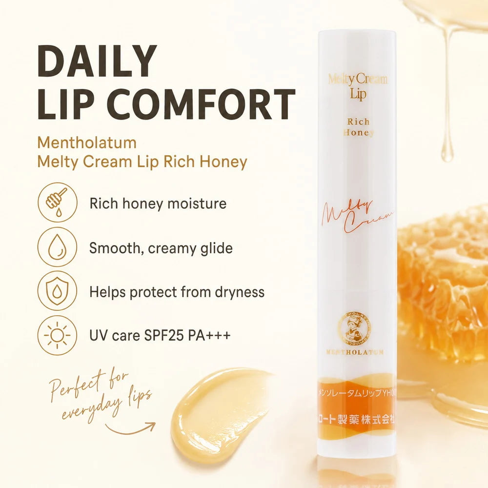 Rohto Melty Lip Cream SPF25/PA+++ - Rich Honey 2.4g