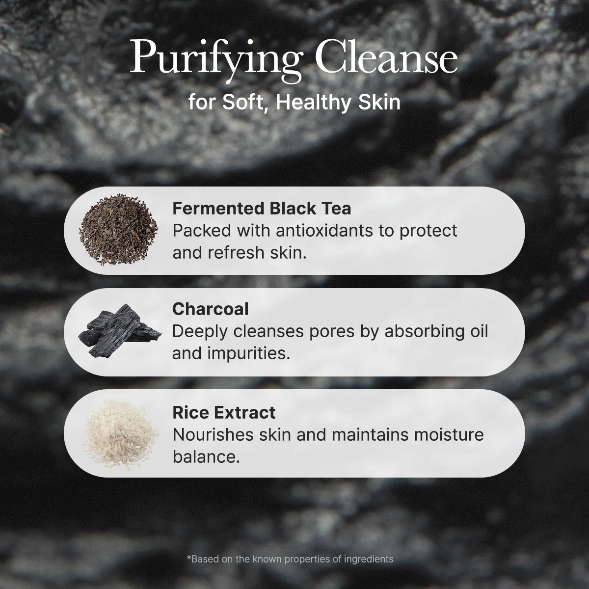 Black Tea Rice Mochi Cleanser 120g