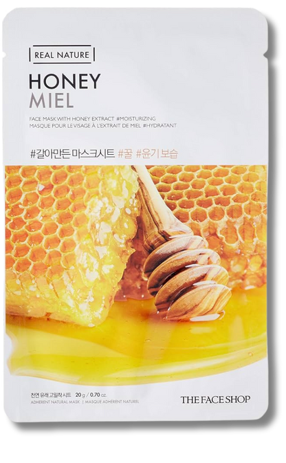 Real Nature Face Mask 1pc [Honey]