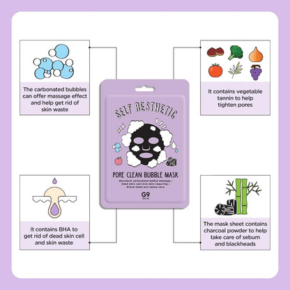 Self aesthetic Pore clean Bubble mask 5P