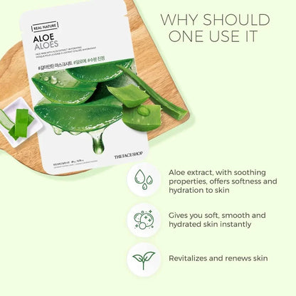 Real Nature Face Mask 1pc [Aloe]