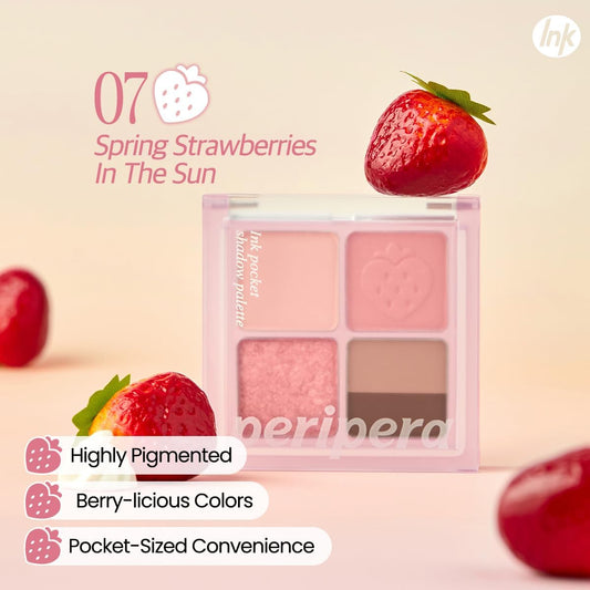 INK POCKET SHADOW PALETTE 007 SPRING STRAWBERRIES IN THE SUN (SOFT BERRY)