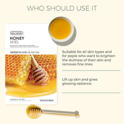 Real Nature Face Mask 1pc [Honey]