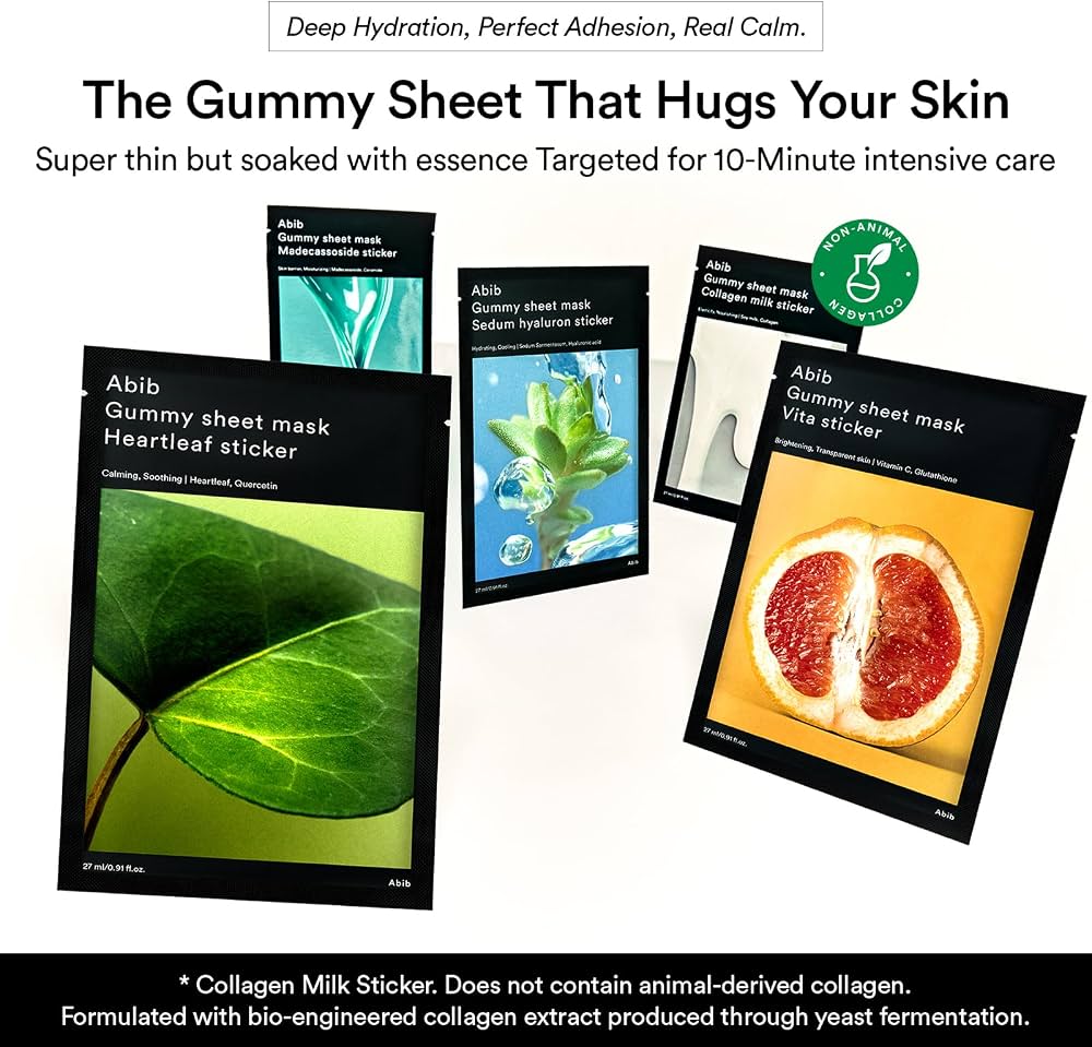 Gummy Sheet Mask Collagen Milk Sticker