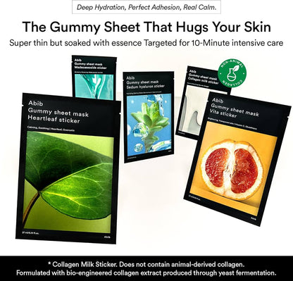 Gummy Sheet Mask Collagen Milk Sticker