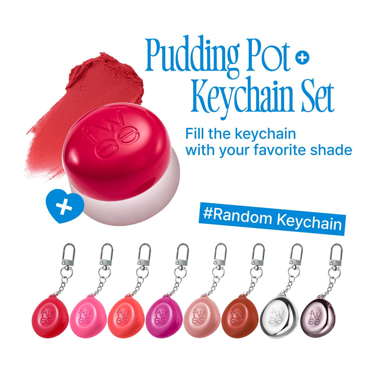 FWEE *Keyring* Lip&Cheek Blurry Pudding Pot RD01 D-Day 5g