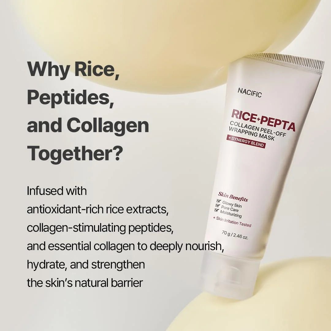 Rice Pepta Collagen Peel-off Wrapping Mask 70g