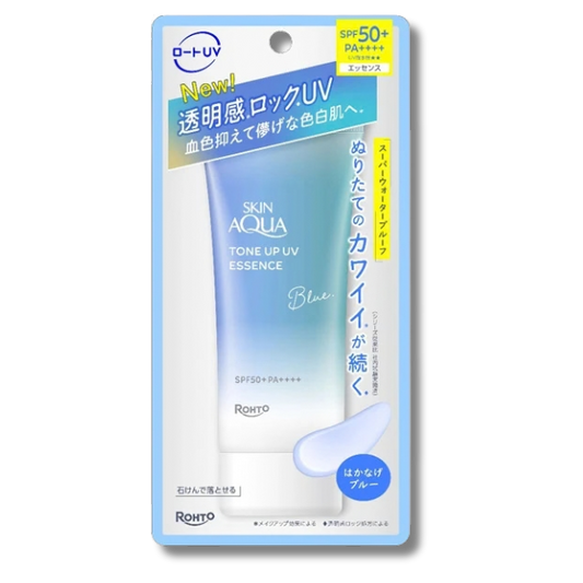 Rohto Skin Aqua Tone Up Uv Essence Blue Spf50 +2026 80G