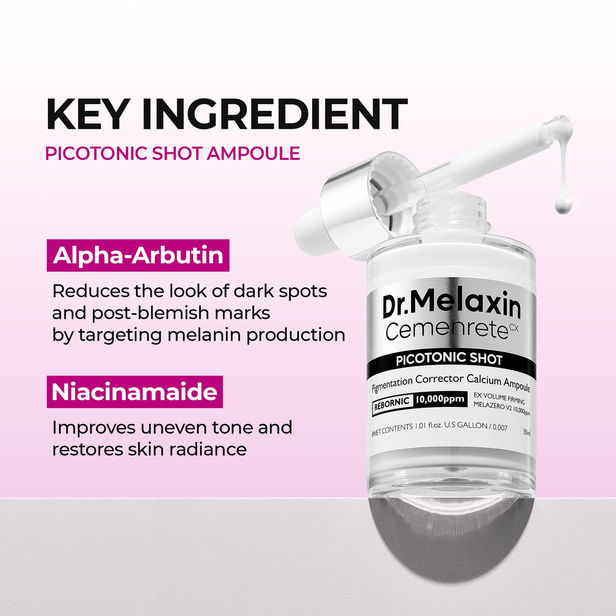 Cemenrete Picotonic Shot Pigmentation Serum, 30ml