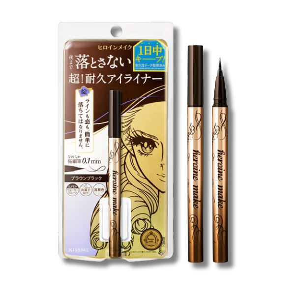 Kiss Me Ultimate Color-Holding Slim Eyeliner Pencil (02 Black Brown)0.4Ml
