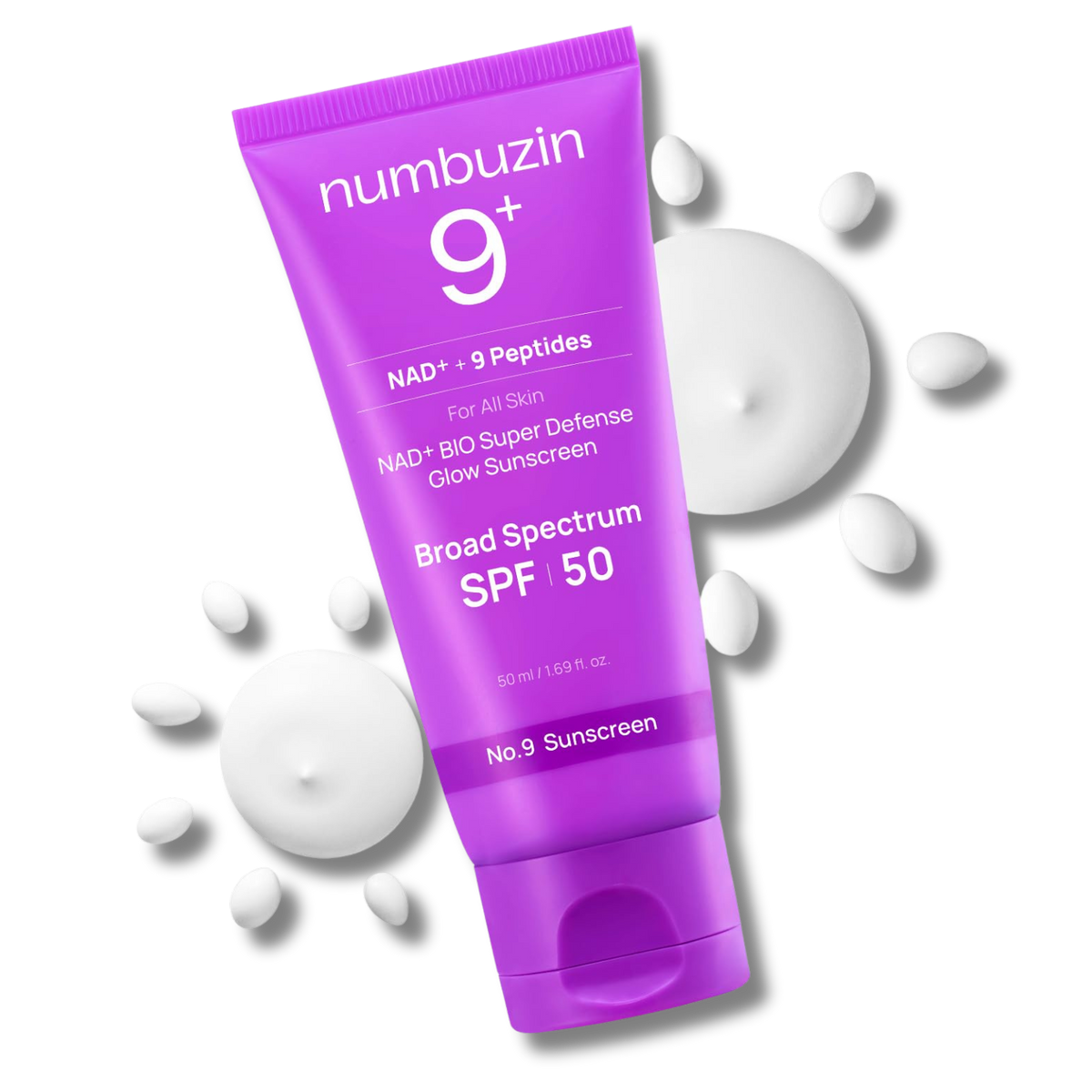 No.9 NAD+ BIO Super Defense Glow Numbuzin Sunscreen SPF 50 (50mL)