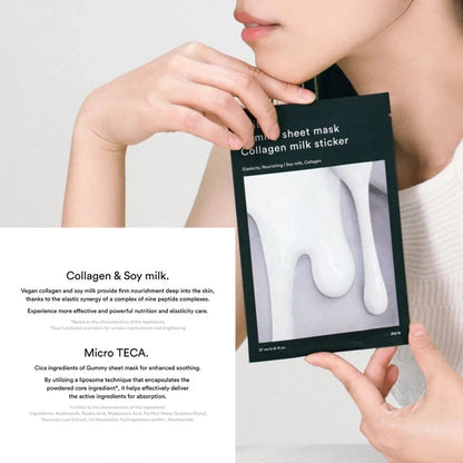 Gummy Sheet Mask Collagen Milk Sticker