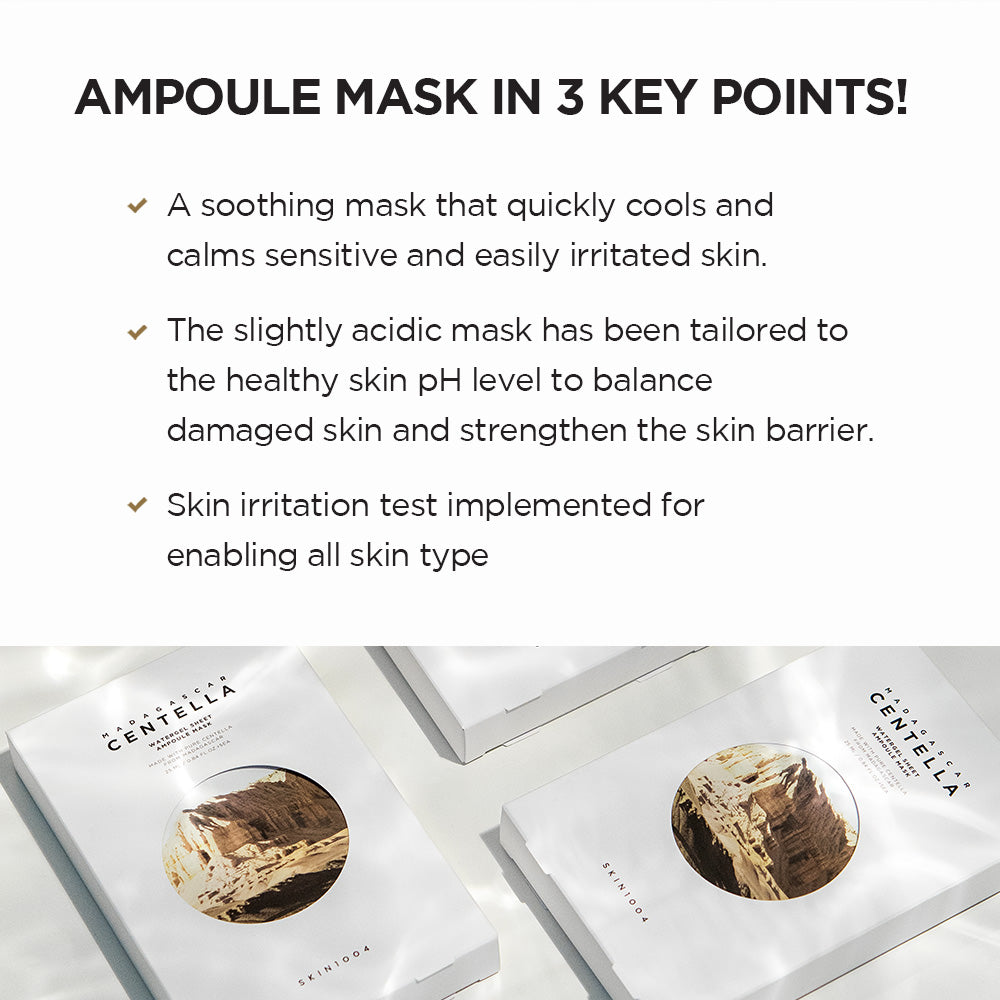 Madagascar Centella Watergel Sheet Ampoule Mask (5-Pack)
