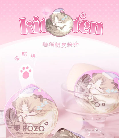 ROZO - Sleepy Kitten Powder Puff with Case [Kitten with Hat - 1pc]