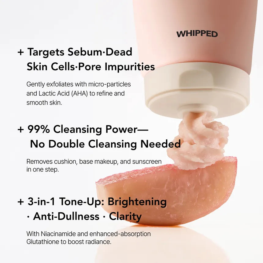 WHIPPED - Peach Pear Vegan Yogurt Face Mask Cleanser