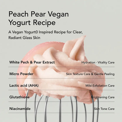 WHIPPED - Peach Pear Vegan Yogurt Face Mask Cleanser