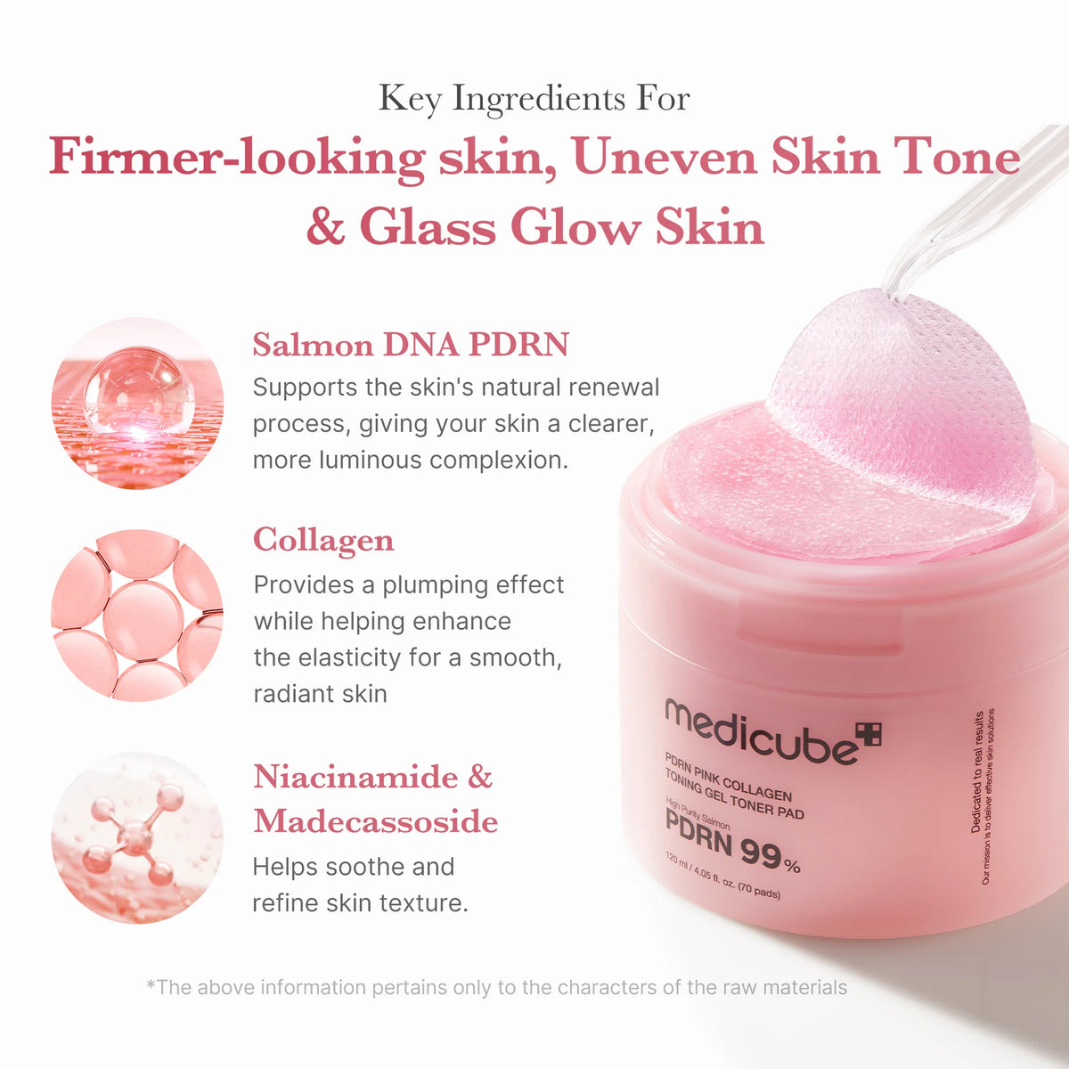 PDRN PINK Collagen Toning Gel Toner Pad 70ea