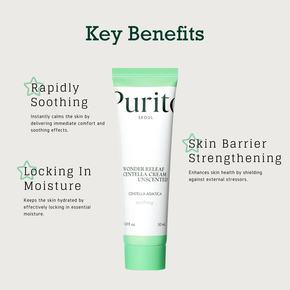 Wonder Releaf Centella Cream Unscented 50mL