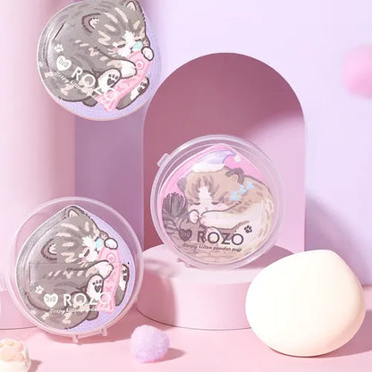 ROZO - Sleepy Kitten Powder Puff with Case [Kitten with Hat - 1pc]