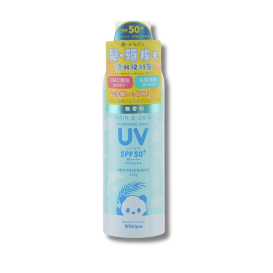 Beauté Rondo Withfam Hair Damage Care UV Spray SPF50+/PA++++ Fragrance-Free 200g
