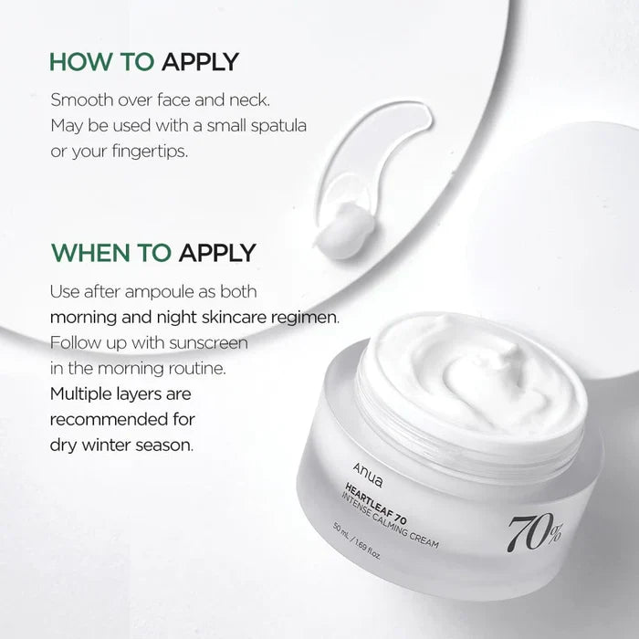 Heartleaf 70 Intense Calming Cream 50mL