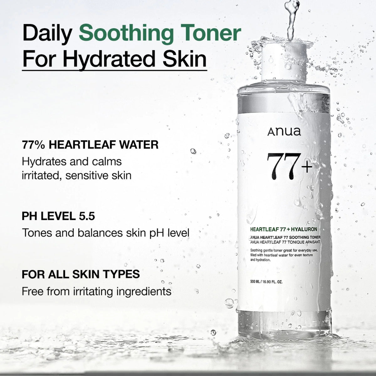 Heartleaf 77 Soothing Toner 500mL