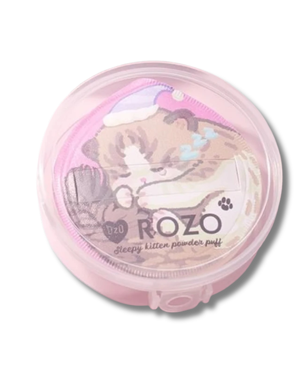 ROZO - Sleepy Kitten Powder Puff with Case [Kitten with Hat - 1pc]