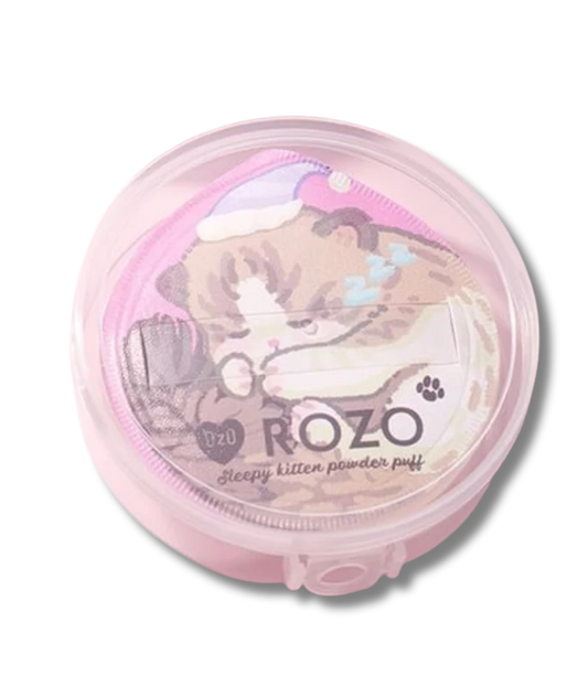 ROZO - Sleepy Kitten Powder Puff with Case [Kitten with Hat - 1pc]