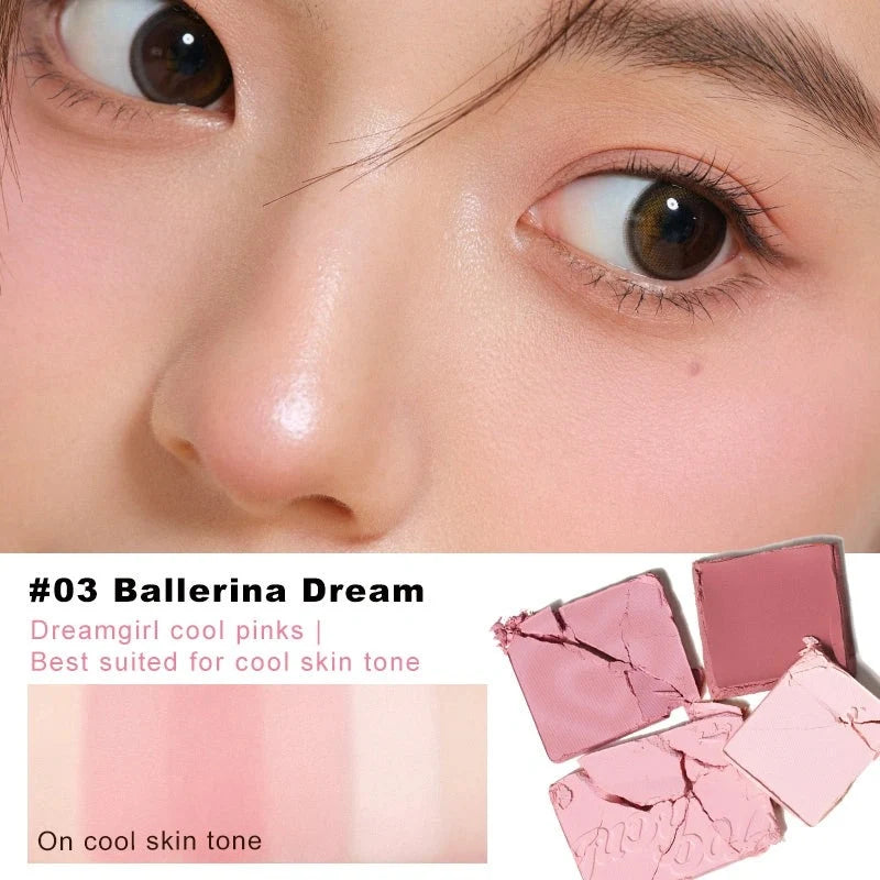 Judydoll - 4 Color Blush & Highlight Palette ([#03 Ballerina Dream - 9g]