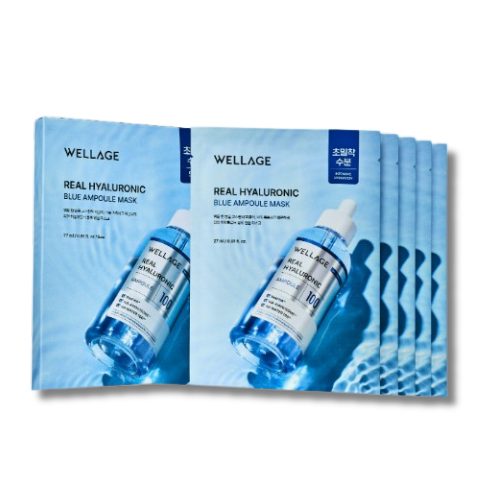Real Hyaluronic Blue Ampoule Mask - 1 Box of 5 Sheets